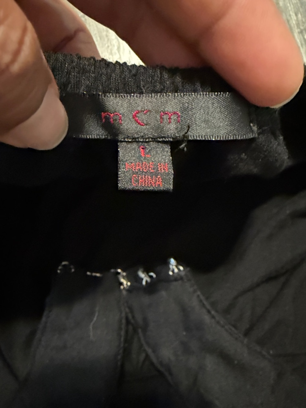 MCM Black Beaded Halter Camisole - Picture 2 of 5